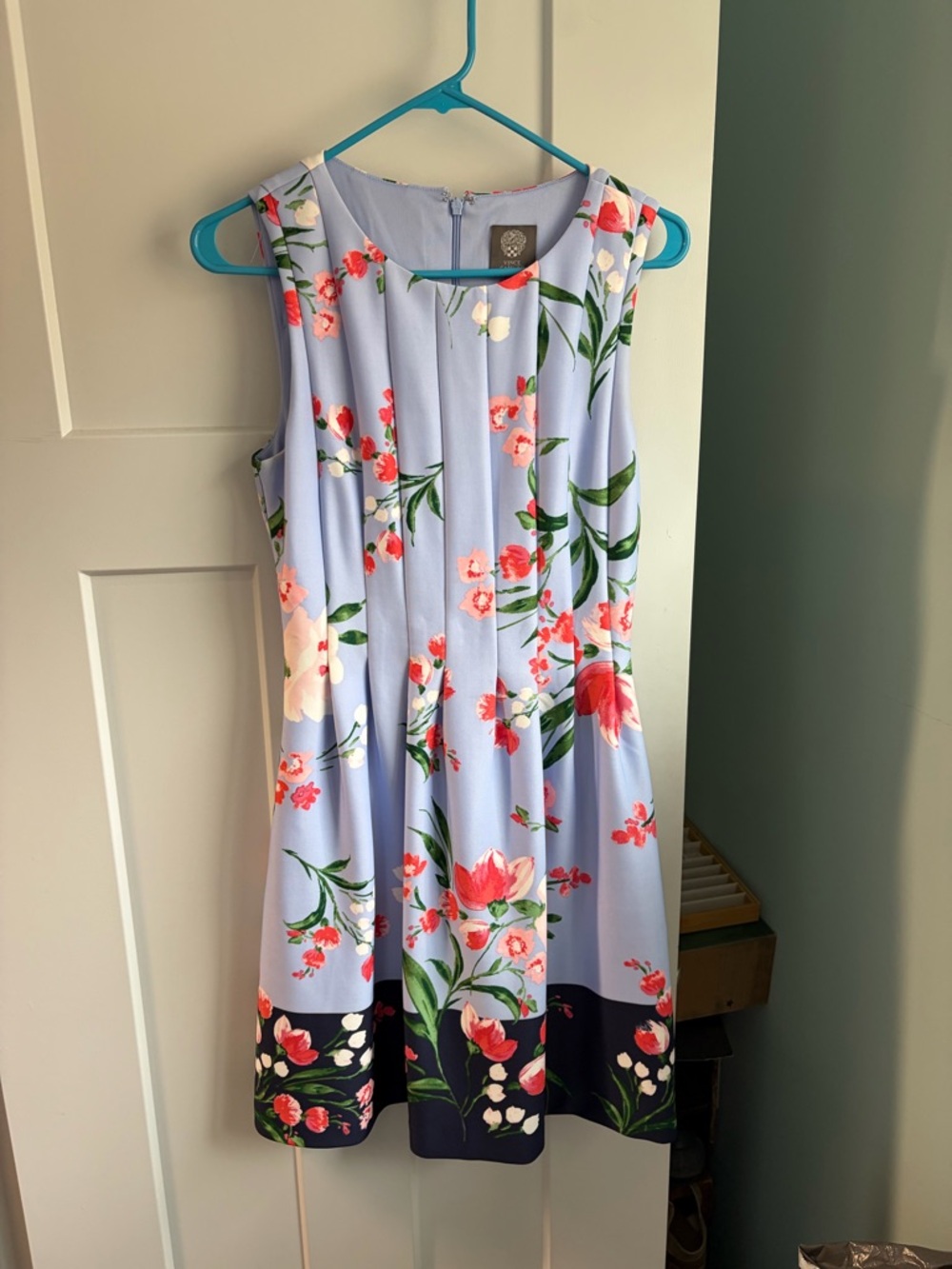 Vince Camuto Periwinkle Floral A-line Dress